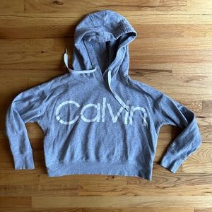 Calvin Klein cropped hooded sweatshirt size Small